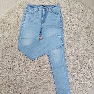 Express Women's Light Blue Skinny High-Rise Size 12 Long TALL Jeans